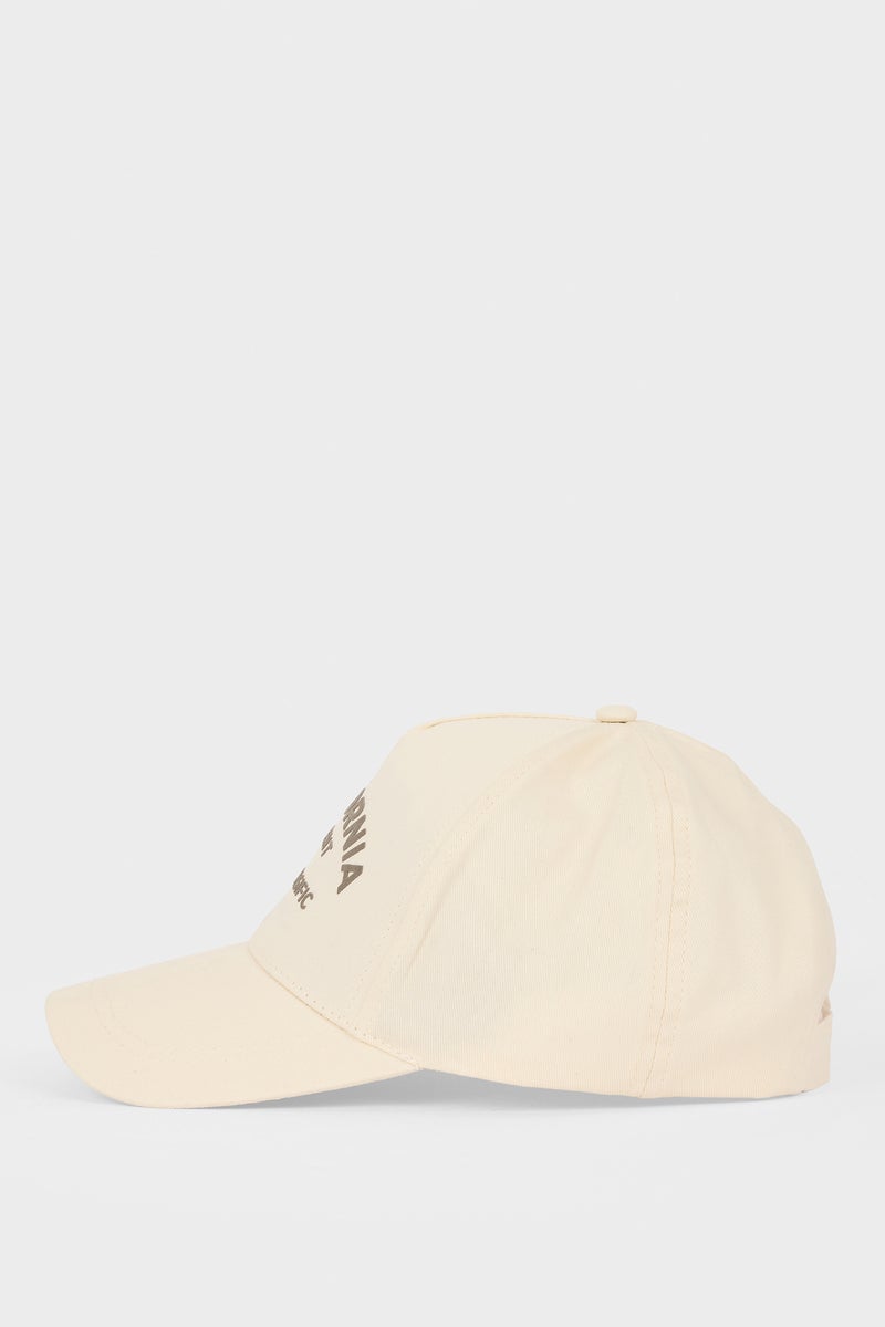 DeFacto Beige Woman Woman Cotton Cap Casual - Image 3